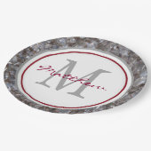 Personalisiert und Mit Monogramm Pappteller (Schrägansicht)