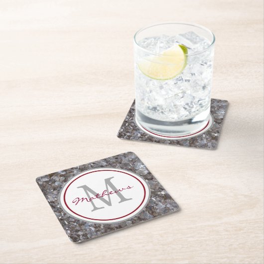 Personalisiert und Mit Monogramm Rechteckiger Pappuntersetzer (Vor Ort)