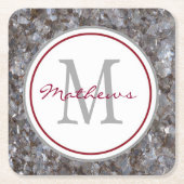 Personalisiert und Mit Monogramm Rechteckiger Pappuntersetzer (Vorderseite)