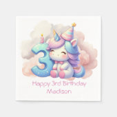 Personalisiert Unicorn 3. Serviette (Vorderseite)