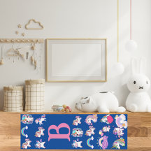 Personalisiert Unicorn Blue Monogramat