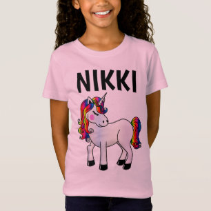 PERSONALISIERT UNICORN CUSTOM GEBURTSTAGS MÄDCHEN T-Shirt