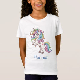 Personalisiert Unicorn Girls T - Shirt