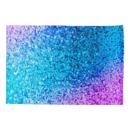 Personalisiert Unicorn Ombre Glitzer Kissen Hüllen Kissenbezug (Rückseite-Links)