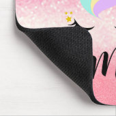 Personalisiert Unicorn Ombre Glitzer Mouse Pad Mousepad (Ecke)