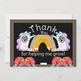 Personalisiert Unicorn Rainbow Teacher Vielen Dank Dankeskarte