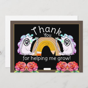 Personalisiert Unicorn Rainbow Teacher Vielen Dank Dankeskarte
