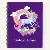 Personalisiert Unicorn Sketchbook Notebook Notizblock (Vorderseite)