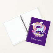 Personalisiert Unicorn Sketchbook Notebook Notizblock (Innenseite)