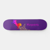 Personalisiert UNICORN Starry Lila Skateboard (Horizontal)