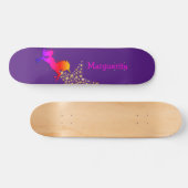 Personalisiert UNICORN Starry Lila Skateboard (Horizontal)