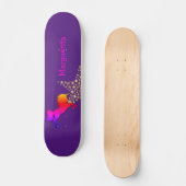 Personalisiert UNICORN Starry Lila Skateboard (Vorderseite)