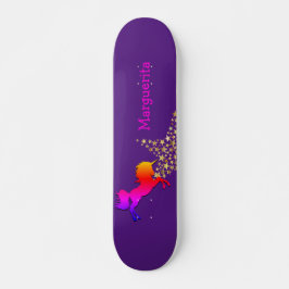 Personalisiert UNICORN Starry Lila Skateboard