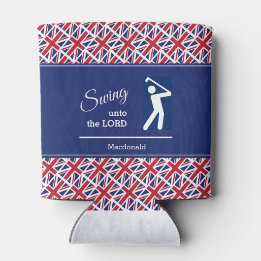 Personalisiert UNION JACK Golf Dosenkühler (Rückseite)