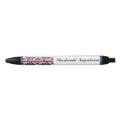 Personalisiert | UNION JACK | UK FLAG Black Ink Pe Kugelschreiber (Vorderseite)