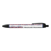 Personalisiert | UNION JACK | UK FLAG Black Ink Pe Kugelschreiber (Oberseite)
