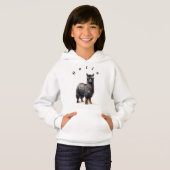 Personalisiert Unisex Child's Hello Llama. Llama Hoodie (Vorne ganz)