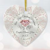 Personalisiert Unser erstes Verheiratetes Weihnach Keramik Ornament