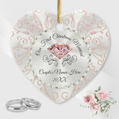 Personalisiert Unser erstes Verheiratetes Weihnach Keramik Ornament