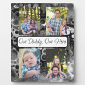 Personalisiert unser Papa, unser Held Fotoplatte (Vorderseite)