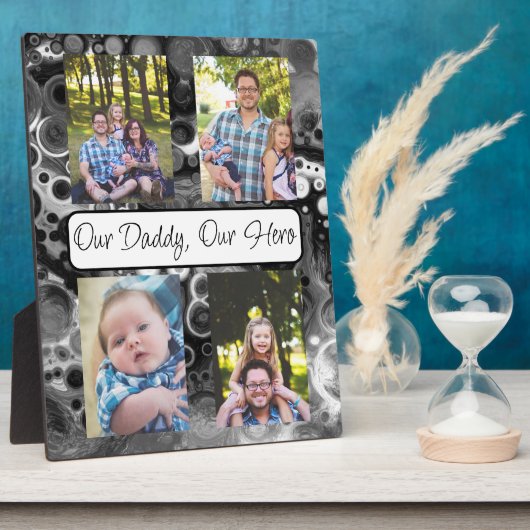 Personalisiert unser Papa, unser Held Fotoplatte (Seite)