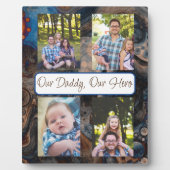 Personalisiert unser Papa, unser Held Fotoplatte (Vorderseite)