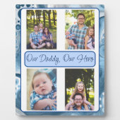 Personalisiert unser Papa, unser Held Fotoplatte (Vorderseite)