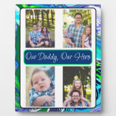 Personalisiert unser Papa, unser Held Fotoplatte (Vorderseite)