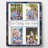 Personalisiert unser Papa, unser Held Fotoplatte (Vorderseite)