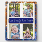 Personalisiert unser Papa, unser Held Fotoplatte (Vorderseite)