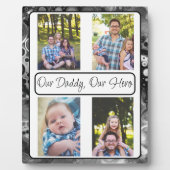 Personalisiert unser Papa, unser Held Fotoplatte (Vorderseite)