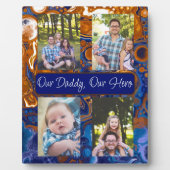Personalisiert unser Papa, unser Held Fotoplatte (Vorderseite)