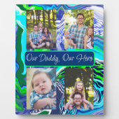 Personalisiert unser Papa, unser Held Fotoplatte (Vorderseite)
