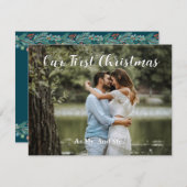 Personalisiert unsere erste Weihnachtskarte Mitteilungskarte (Vorne/Hinten)