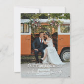 Personalisiert unsere erste Weihnachtskarte Mitteilungskarte (Vorderseite)