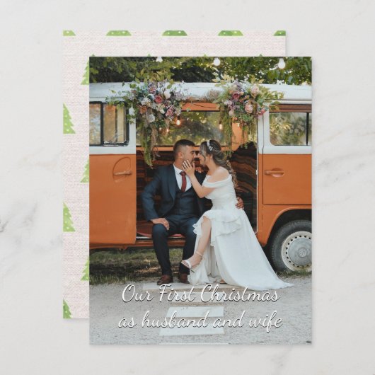 Personalisiert unsere erste Weihnachtskarte Mitteilungskarte (Vorne/Hinten)