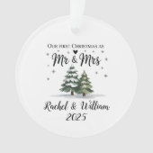 Personalisiert Unsere ersten Weihnachten als Paar Ornament (Vorderseite)