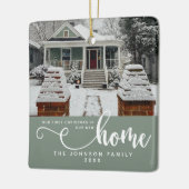 Personalisiert unsere ersten Weihnachten auf unser Keramikornament (Links)