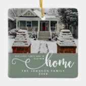 Personalisiert unsere ersten Weihnachten auf unser Keramikornament (Vorderseite)