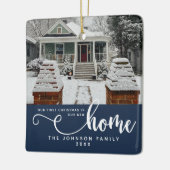 Personalisiert unsere ersten Weihnachten auf unser Keramikornament (Links)