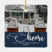 Personalisiert unsere ersten Weihnachten auf unser Keramikornament (Rückseite)