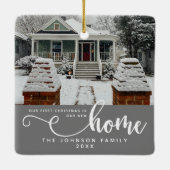 Personalisiert unsere ersten Weihnachten auf unser Keramikornament (Rückseite)