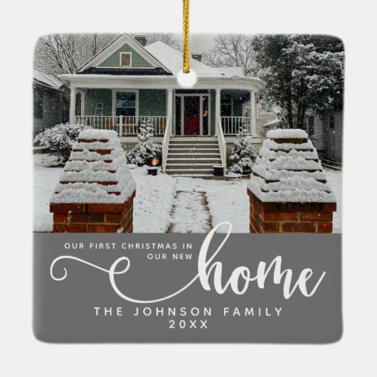 Personalisiert unsere ersten Weihnachten auf unser Keramikornament (Rückseite)