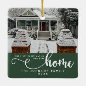 Personalisiert unsere ersten Weihnachten auf unser Keramikornament (Rückseite)