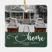 Personalisiert unsere ersten Weihnachten auf unser Keramikornament (Vorderseite)