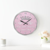 Personalisiert unsere kleine Prinzessin Clock, Große Wanduhr (Zuhause)