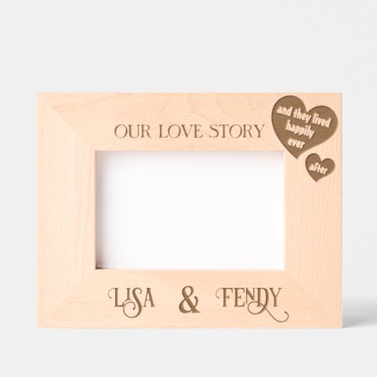 Personalisiert Unsere Liebe Geschichte mit zwei Na Geätzte Rahmen (Vorderseite)