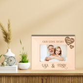 Personalisiert Unsere Liebe Geschichte mit zwei Na Geätzte Rahmen