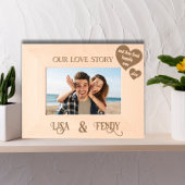 Personalisiert Unsere Liebe Geschichte mit zwei Na Geätzte Rahmen