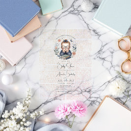 Personalisiert unsere nächste Kapitel Babydusche Acryleinladungen